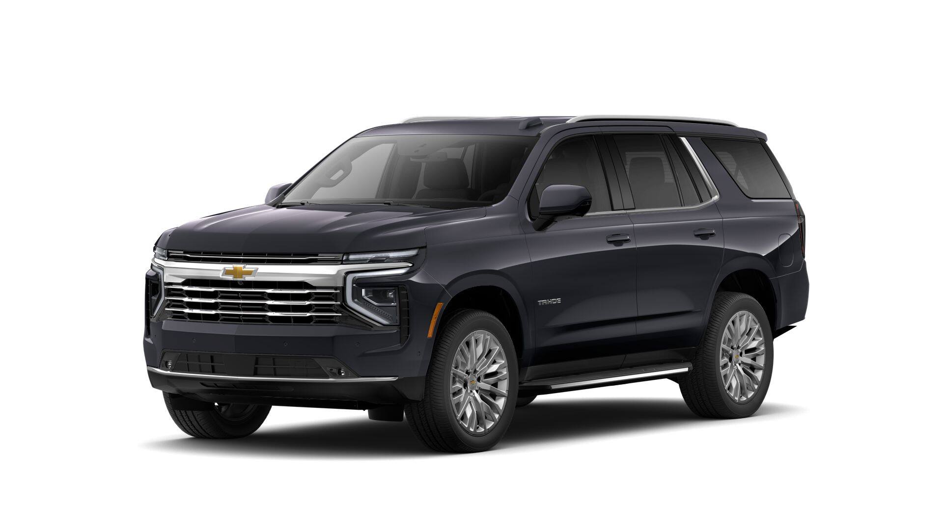 2026 Chevrolet Tahoe LT in Dark Ash Metallic — front three-quarter view