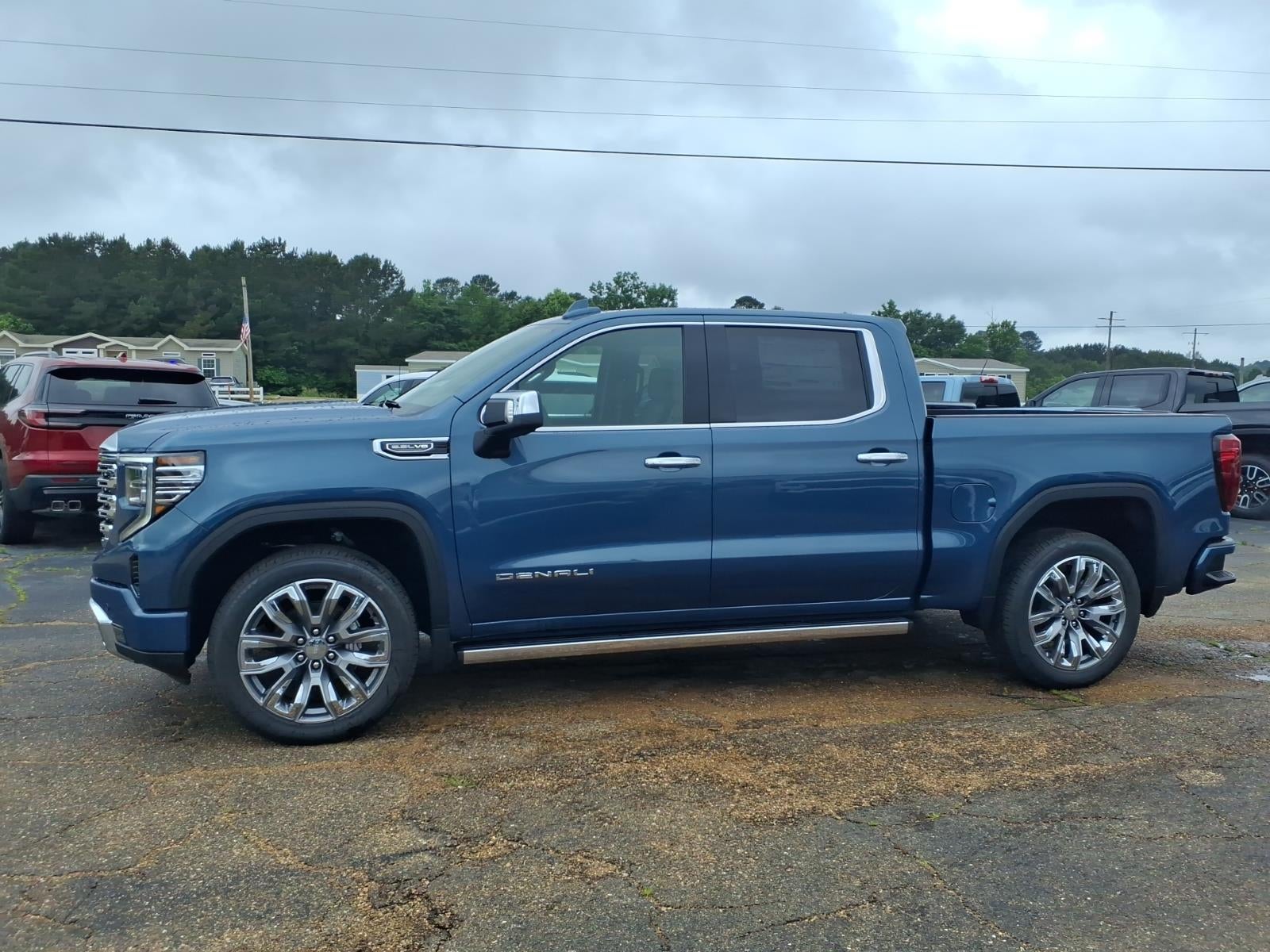 2026 GMC Sierra 1500 Denali in Downpour Metallic — front three-quarter view