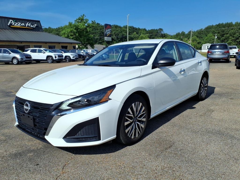 2025 Nissan Altima SV in White — front three-quarter view